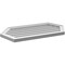 Ekena Millwork Half Round Surface Mount PVC Gable Vent w/ 2"W x 1-1/2"P Brickmould Frame, 34"W x 17"H GVPHR34X1702SN - alternate 5
